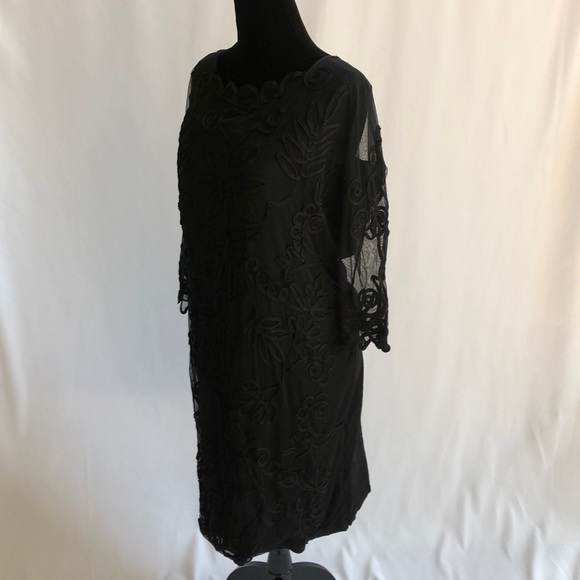 NWT! Leo Guy black knit and lace dress size 4 - Picture 5 of 7